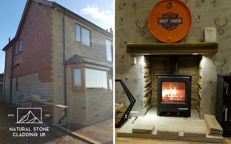 140mm coursed natural stone Yorkshire stone cladding Leeds UK 8 140mm coursed natural stone Yorkshire stone cladding Leeds UK 8