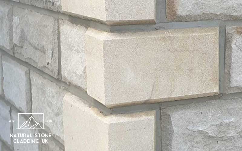 L-shaped Quoins natural stone Yorkshire stone cladding Leeds UK 4